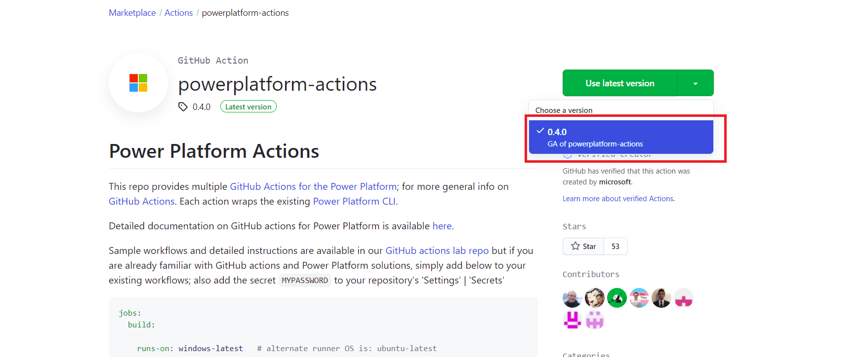 GitHub Actions Installér