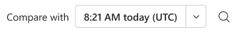 Screenshot, der das Dropdown-Menü 'Vergleichen mit' zeigt.