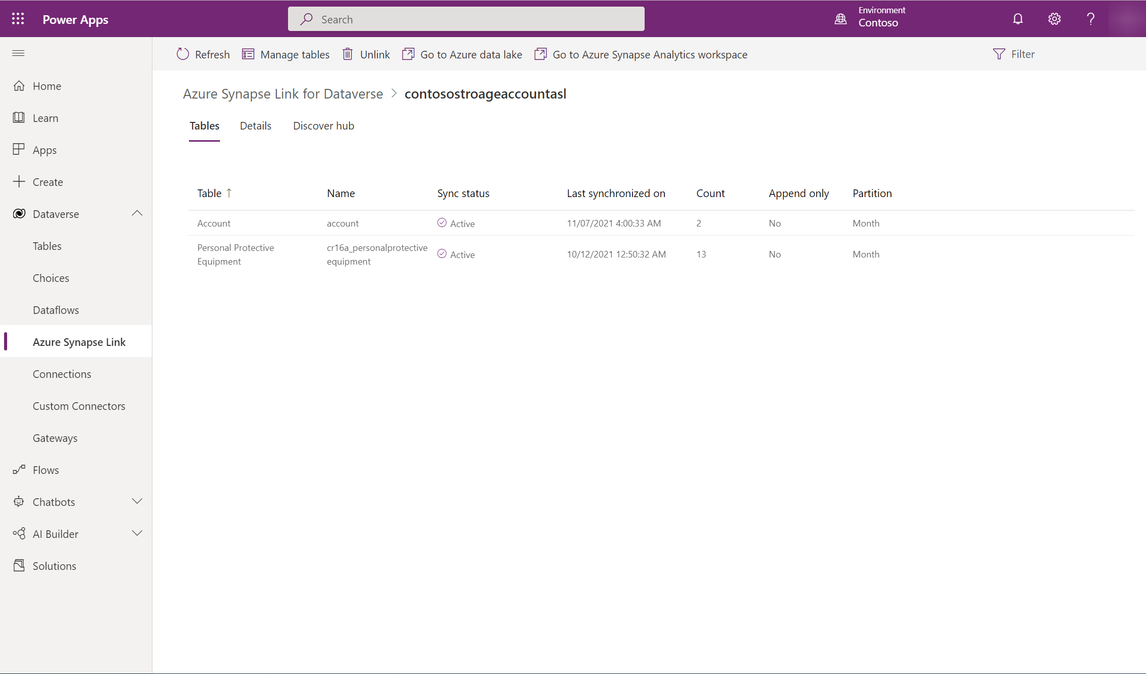 Einen Azure Synapse Link überwachen