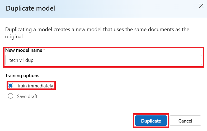 Screenshot illustrating the duplicate model blade.