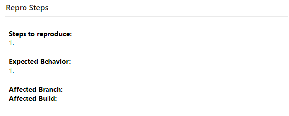 Screenshot that shows the rendered rich-text content in the work item form.