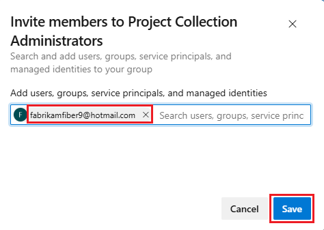 Screenshot showing Add users and group dialog.