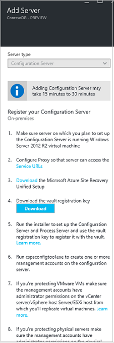 Screenshot showing Set up source page.