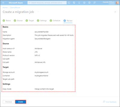 Screen capture of the Review tab illustrating the location of the fields and settings.