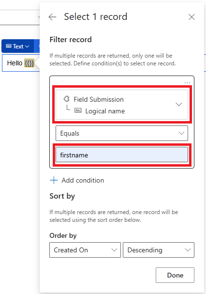 Set filter for dynamic text.