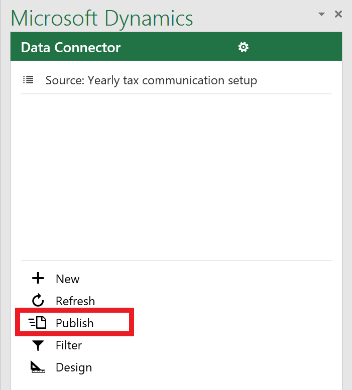 Screenshot of the Publish button.
