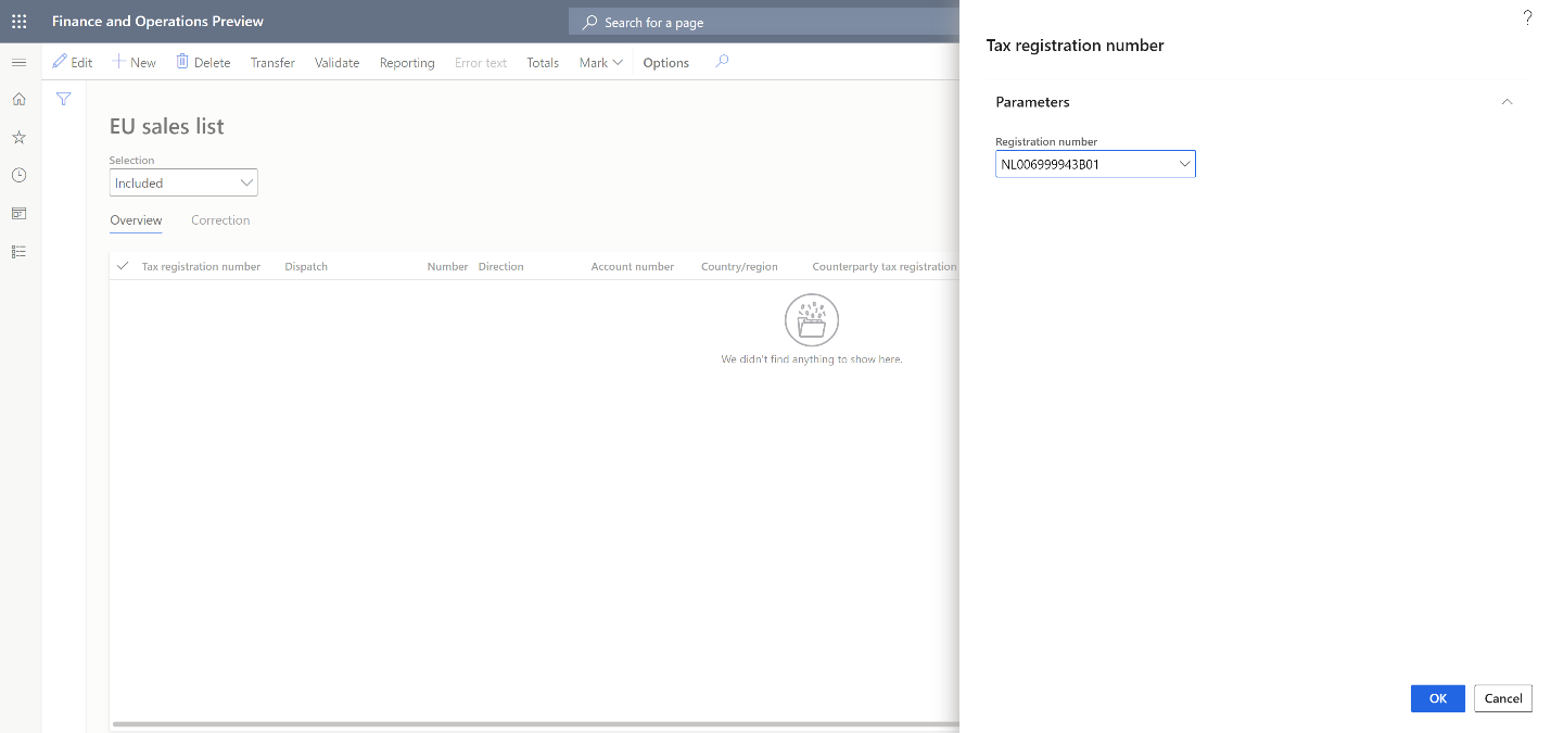 Screenshot of the ESL transfer dialog box.
