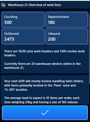 Copilot-generated screen for warehouse workers provides context-relevant insights. Copilot-generated screen for warehouse workers provides context-relevant insights.