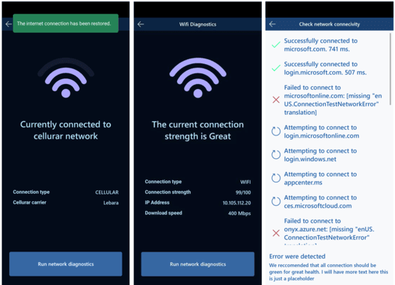 Out-of-the-box network diagnostic tools