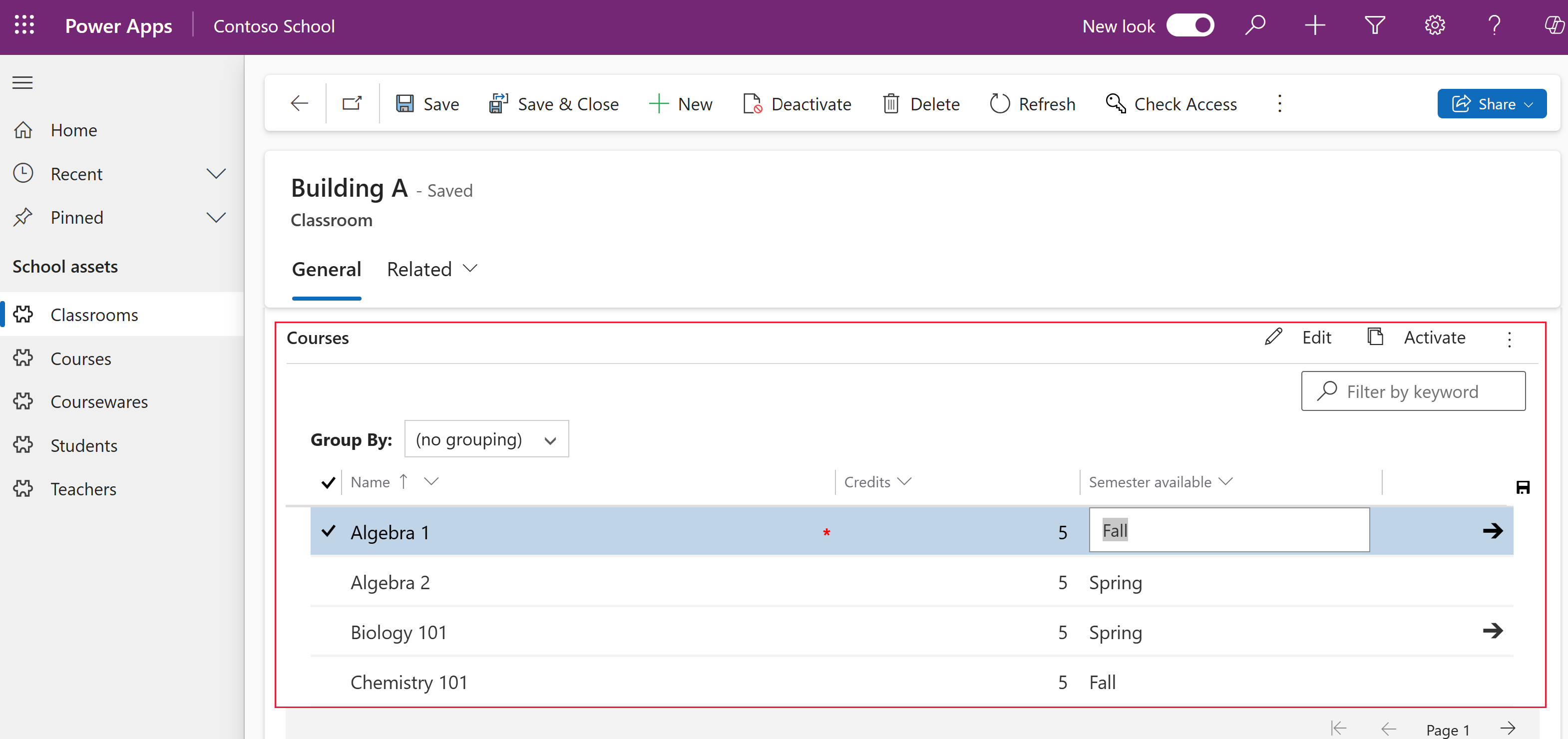 Editable grid example on a model-driven app form Editable grid example on a model-driven app form.