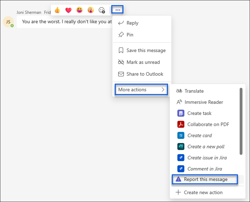 Communication Compliance report this message
