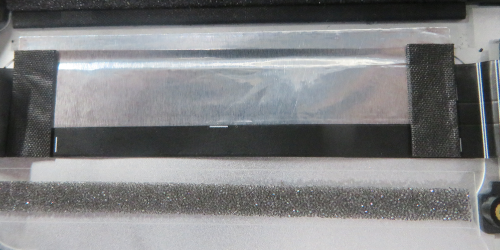 Screenshot that shows the pressed down foil.