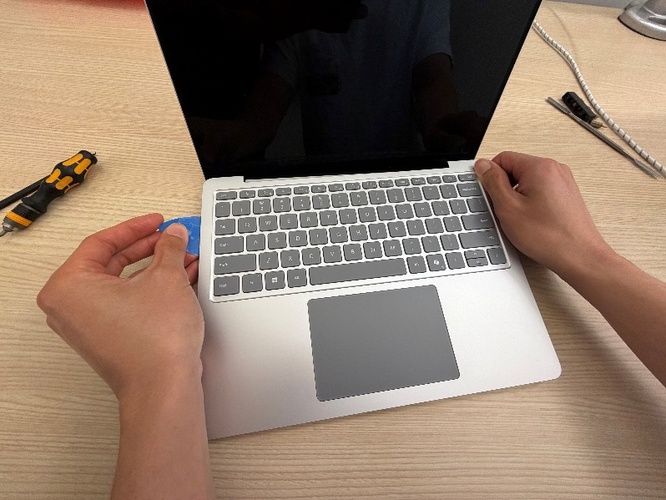 Photo of the correct stopping point on the left side of the C Cover Keyset.