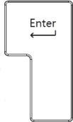 Screenshot that shows Japan layout Enter key with distinctive tall segmented shape.