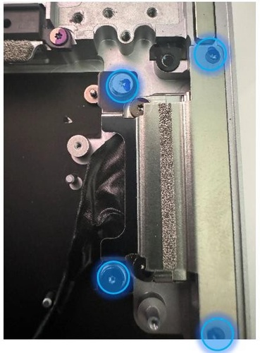 Screenshot that shows bracket screws being removed to free Surflink bracket.