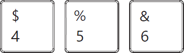 Number keys 4, 5, 6 - Austria/Germany