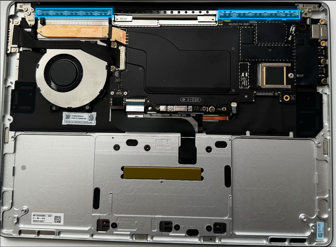 Screenshot that shows eleven screws removed from the antenna.