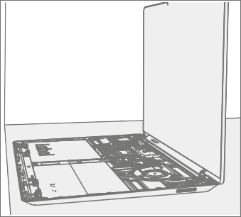 Screenshot that shows setting the new AB-Cover in place in the chassis hinge wells.