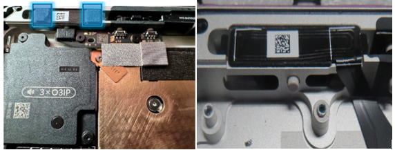 Screenshot that shows placement of two new NFC foams aligned with white outline near power button