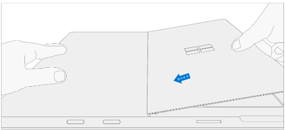 Screenshot that shows rotating the new kickstand to catch hinge outer lip before seating