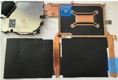 Screenshot that shows placement of VC and HP pads on thermal module for SP11 & SP10 reuse scenario.