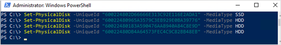 Screenshot of assign SSD.