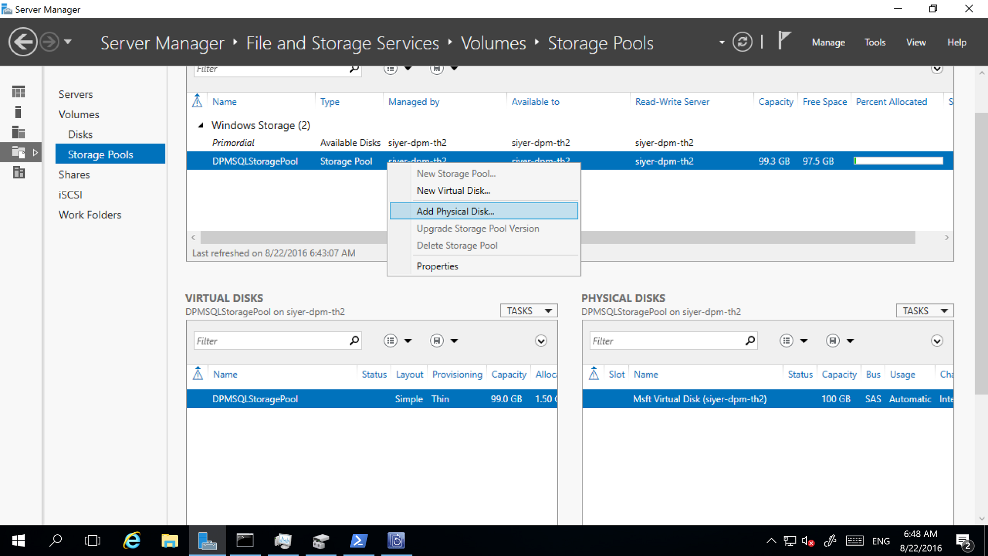 Screenshot of add additional disks.