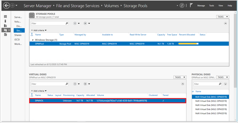 Screenshot of windows disk volume.