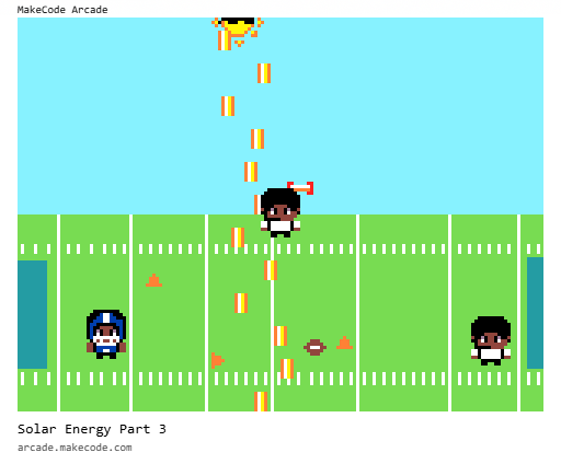 Screenshot of solar stadium activity.