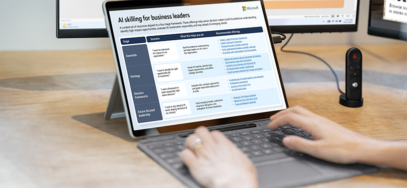 AI skilling for bus leaders image.