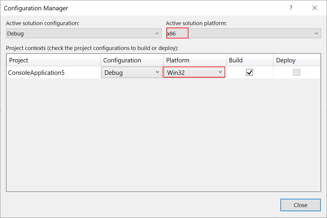 Screenshot showing solution platform and project platform.