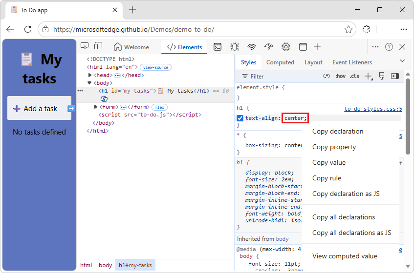 Menú desplegable Copiar CSS