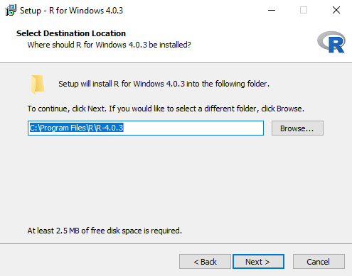 Instalación de&nbsp;R