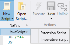 Captura de pantalla del menú Scripting en WinDbg.