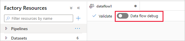 Screenshot che mostra dov'è il Debug slider 1