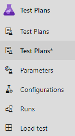 Screenshot che mostra due piani di test identicamente denominati che condividono lo stesso archivio back-end.