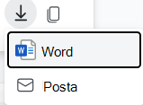 Screenshot che mostra le opzioni di esportazione per le sessioni condivise.
