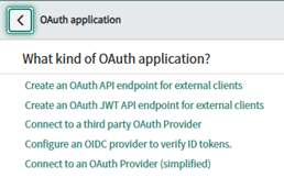 Immagine del tipo di applicazione OAuth