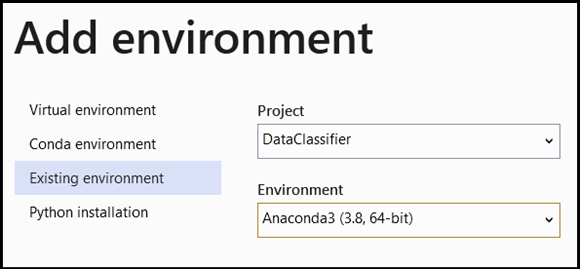 Configurare un nuovo ambiente Python
