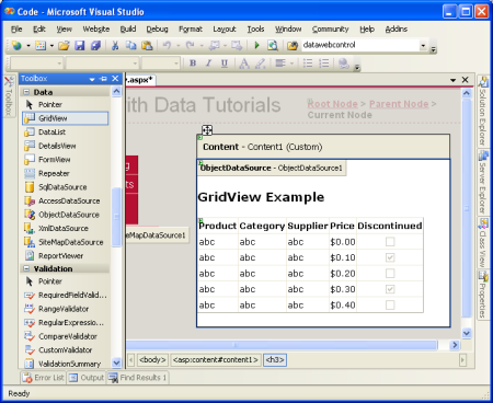 GridView の BoundFields がカスタマイズされました