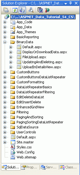 バイナリ Data-Related チュートリアルの ASP.NET ページを追加する