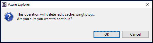 Redis Cache プロンプトの削除