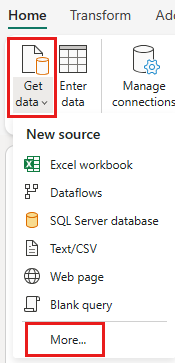 [データの取得] ダイアログを示すスクリーンショット。