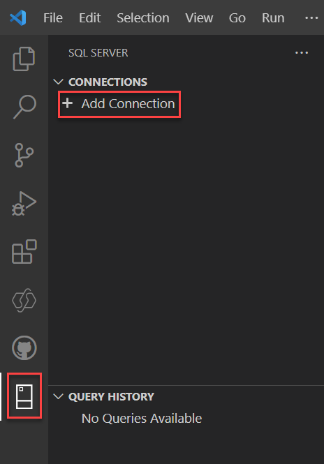 VS Code SQL Server 拡張機能での接続の追加