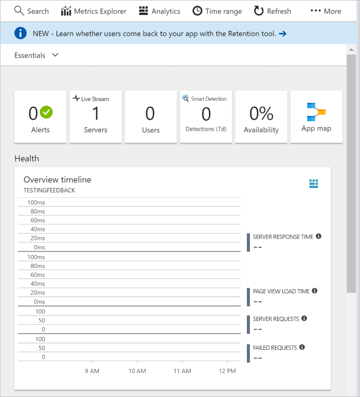 Application Insights パネル