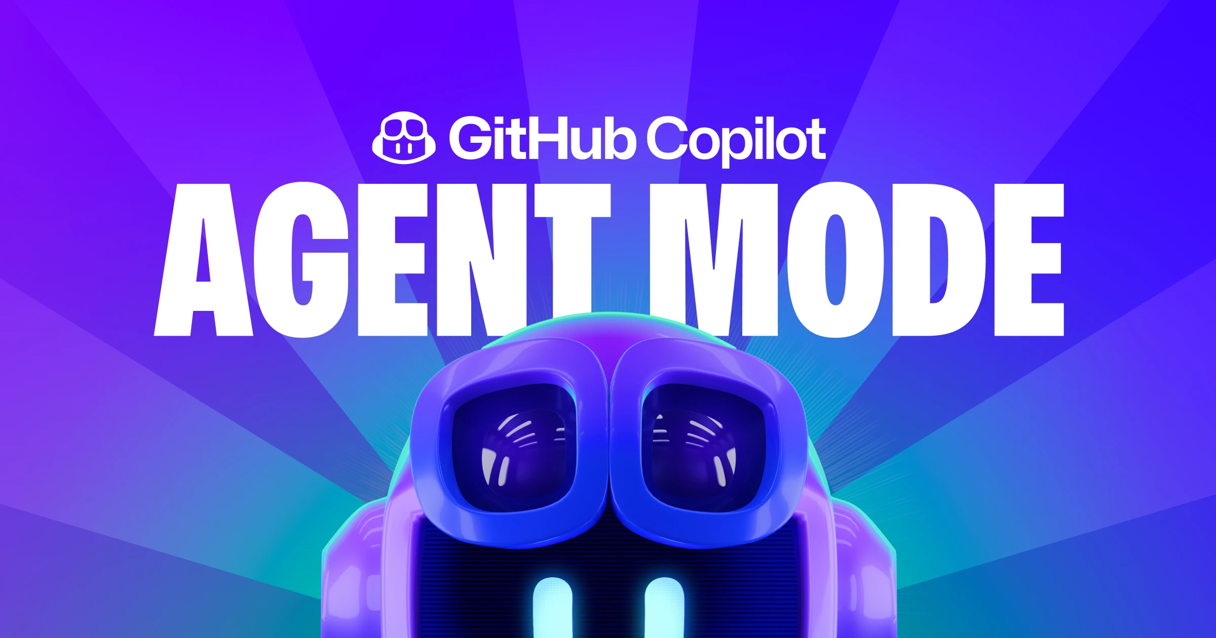 上部に単語エージェント モードが表示されている GitHub Copilot アイコンのスクリーンショット。