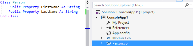 インライン結果のスクリーンショット - Visual Basic.