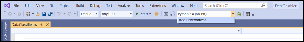 Python インタープリターの選択