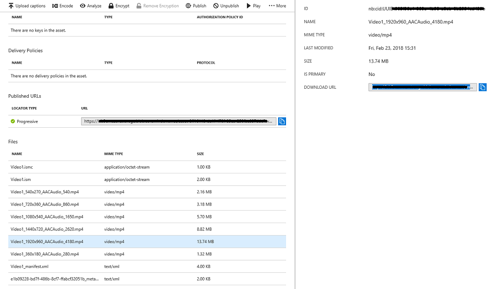 [Microsoft Azure Files] セクションのスクリーンショット。