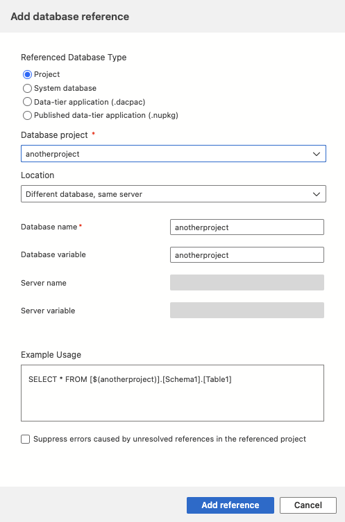 Visual Studio Code 添加引用对话框的屏幕截图。